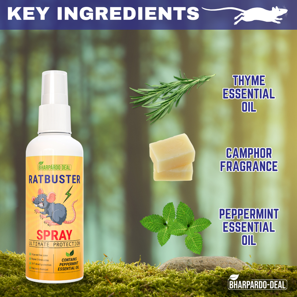 Ratbuster Spray - Your Defense Against Rat Infestations - Pack Of 3