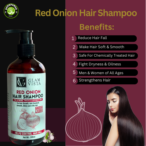 #1 Red Onion Hair Shampoo - अब त 100% कपाल झर्न रोक्छ
