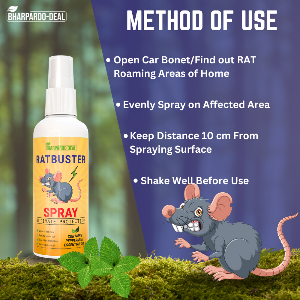 Ratbuster Spray - Your Defense Against Rat Infestations - Pack Of 3