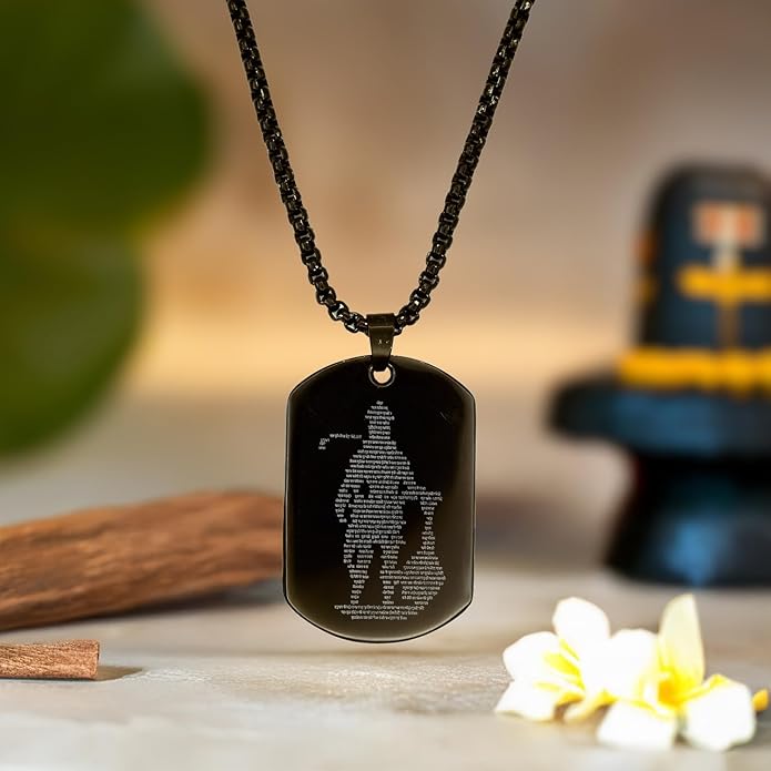 Black Hanuman Chalisha Pendant with Chain Rs.1499/-