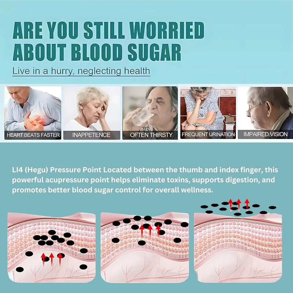 Acupressure Clip For Diabetics/Sugar - Buy 1 Get 1 Free | Buy 2 Get 2 Free |