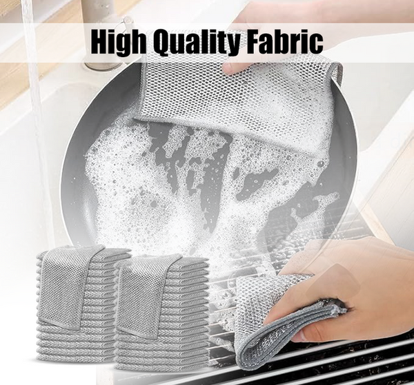 Non-Scratch Steel Wire Dish Wash Cloth | 10 Pcs Pack | Free Delivery